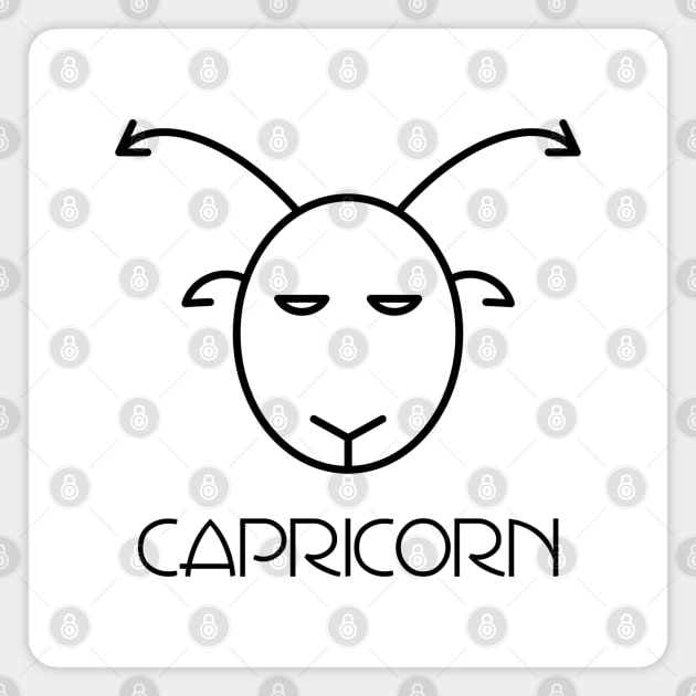 Capricorn Doodle Line Art Magnet by inotyler